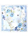 Ferragamo Logo Silk Scarf In Blue