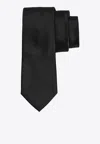 Ferragamo Logo Silk Tie In Black