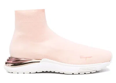 Pre-owned Ferragamo Logo Slipon Sneakers (women's) In Pink