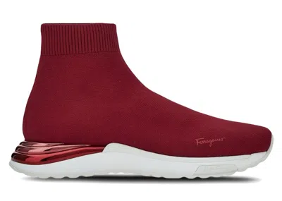 Pre-owned Ferragamo Logo Slipon Sneakers (women's) In Red