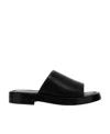 Ferragamo Logo Slippers In Black