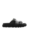 Ferragamo Logo Slippers In Black