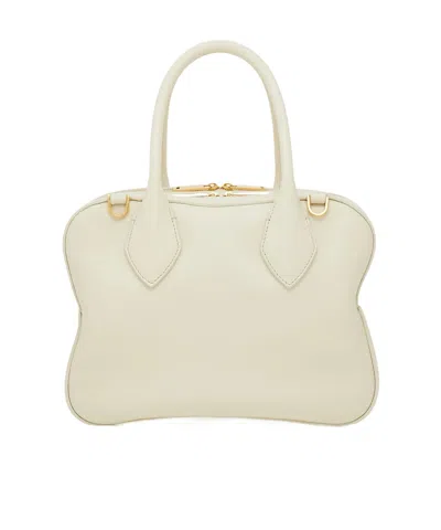 Ferragamo Logo Small Handbag In Nude