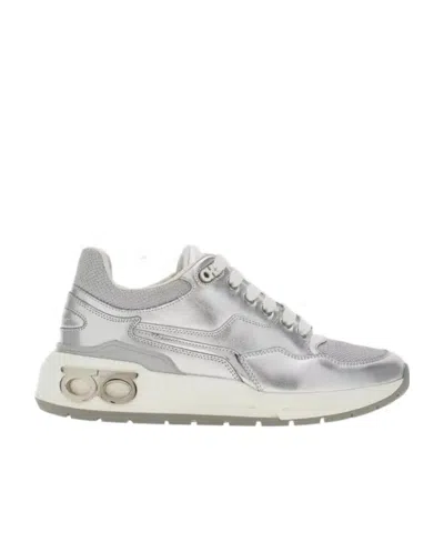 Ferragamo Logo Sneakers In White