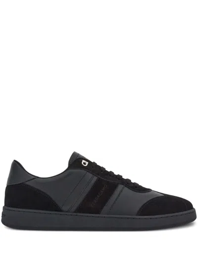 Ferragamo Logo Sneakers In Black