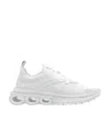 Ferragamo Mesh Pull Tab Round Toe Sneakers In White