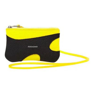Ferragamo Logo Stamp Leather Cardholder In ["yellow"]