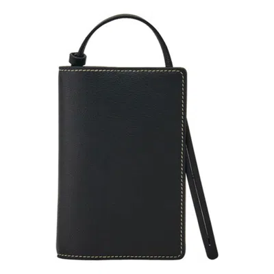Ferragamo Logo Stamp Leather Passport Holder