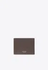 Ferragamo Logo Stamp Leather Wallet In Brown