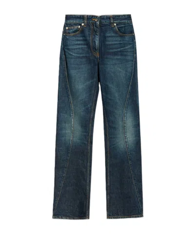 FERRAGAMO LOGO STAMPED JEANS PANTS