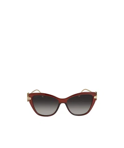 Ferragamo Logo Sunglasses In Black