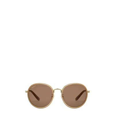 Ferragamo Logo Sunglasses In Brown