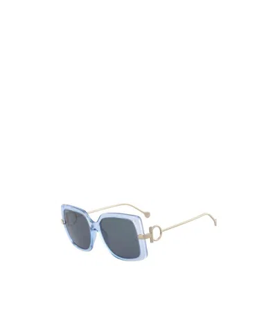 Ferragamo Logo Sunglasses In Gray