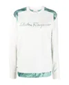 Ferragamo Embroidered Logo Sweatshirt In White