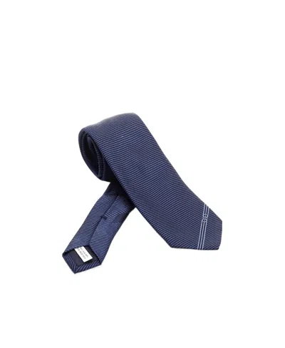 Ferragamo Logo Tie In Blue
