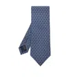 Ferragamo Logo Tie In Blue
