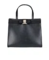 Shop Ferragamo Logo Tote Bag In Black