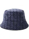 Ferragamo Logo Jacquard Cloche Hat In Blue