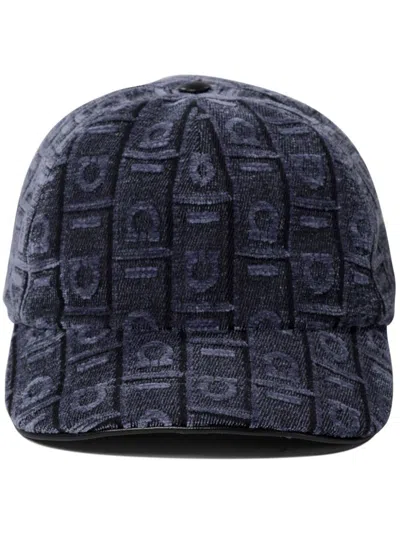 FERRAGAMO LOGO VELVET CAP