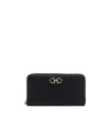 Ferragamo Gancini Continental Wallet In Black