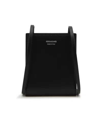 Ferragamo Logo Wallet In Black