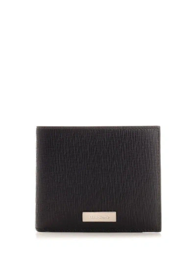 Ferragamo Logo Wallet In Black