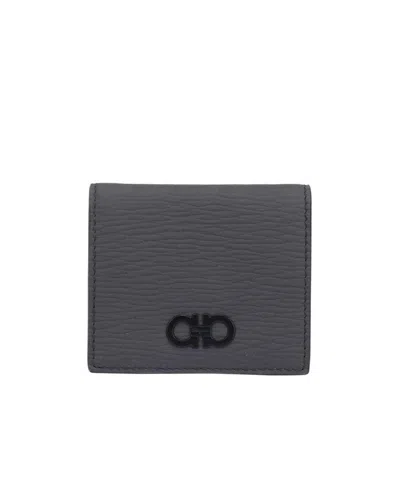 Ferragamo Logo Wallet In Black