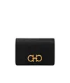 Ferragamo Logo Wallet In Black