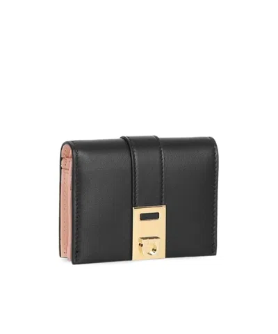 Ferragamo Logo Wallet In Black