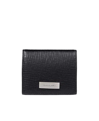 Ferragamo Logo Wallet In Black