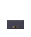 Ferragamo Logo Wallet In Black