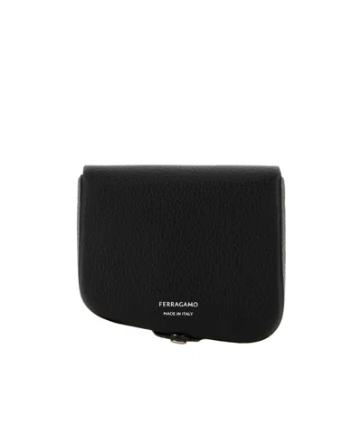 FERRAGAMO SALVATORE FERRAGAMO LOGO PRINTED ASYMMETRIC WALLET