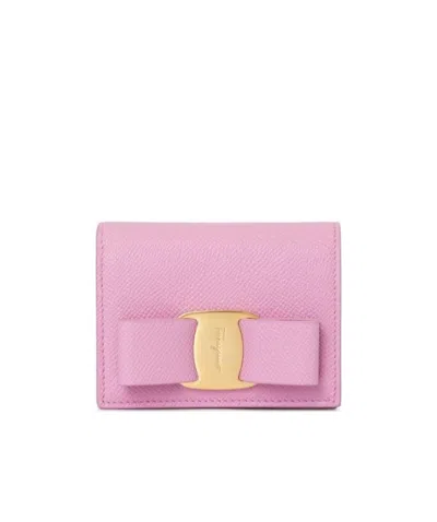 Ferragamo Logo Wallet In Pink