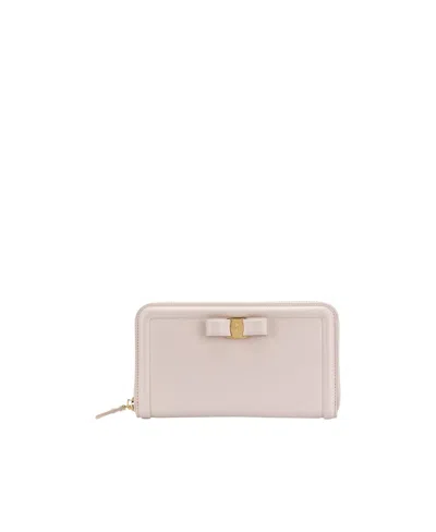 Ferragamo Logo Wallet In Pink