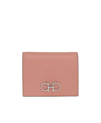Ferragamo Logo Wallet In Pink