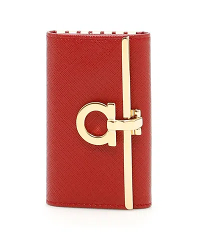 Ferragamo Logo Wallet In Red
