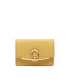 Ferragamo Logo Wallet In Yellow