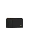 Ferragamo Gancini Leather Cardholder In Black