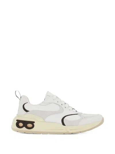 Ferragamo Logo-detail Sneakers In White