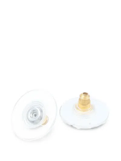 Pre-owned Ferragamo Logo-engraved Earrings In Gold