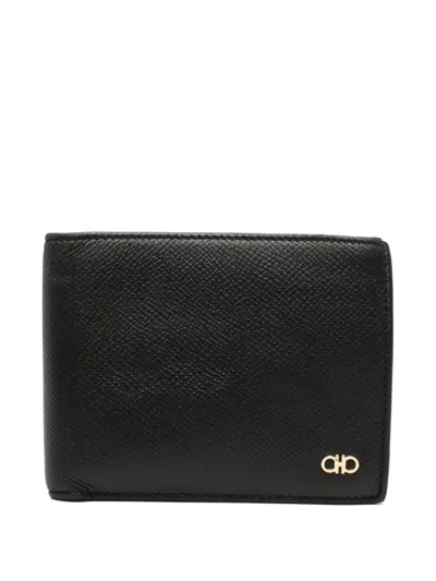Pre-owned Ferragamo Logo-print Wallet In Black