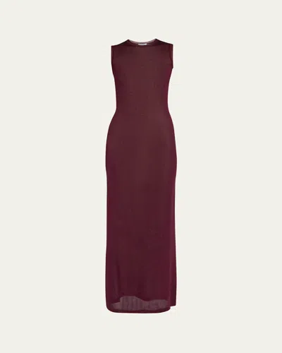 FERRAGAMO LONG LUREX KNIT DRESS