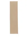 Ferragamo Long Rectangular Scarf With Interlocking Pattern And Fringed Edges In Neutral
