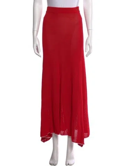 Pre-owned Ferragamo Long Skirt In Red
