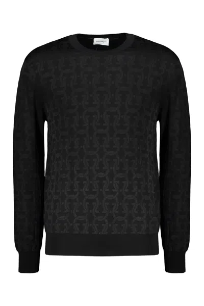 FERRAGAMO LONG SLEEVE CREW-NECK SWEATER