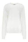 Ferragamo Long Sleeve Crew-neck Sweater In White