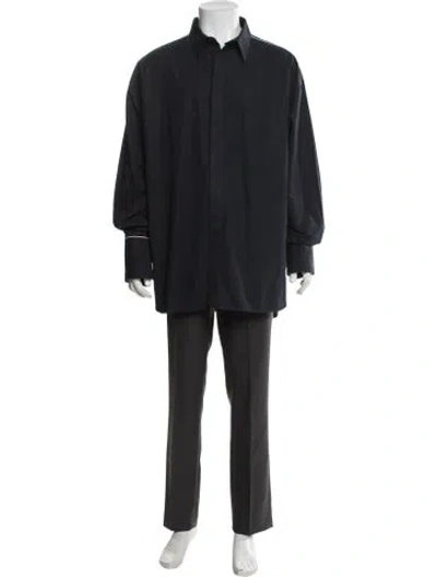 Pre-owned Ferragamo Long Sleeve Dress Shirt In Black