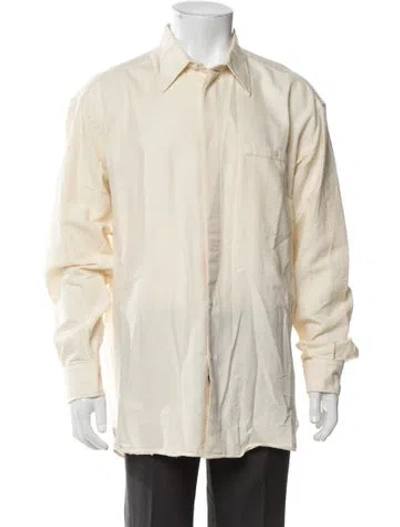 Pre-owned Ferragamo Long Sleeve Dress Shirt In Neutral