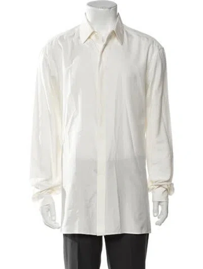 Pre-owned Ferragamo Long Sleeve Dress Shirt In Neutrals
