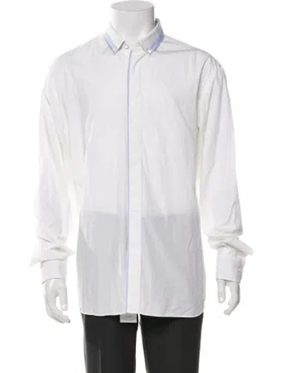 Pre-owned Ferragamo Long Sleeve Dress Shirt In White